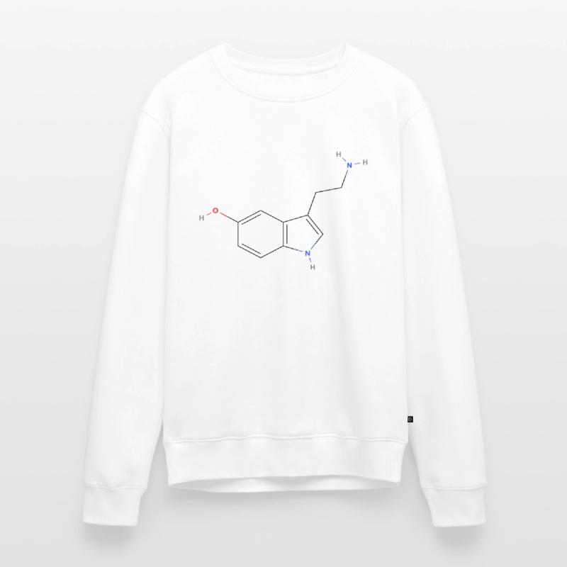 Molécule de sérotonine - Formule structurale colorée Pull Premium bio Homme