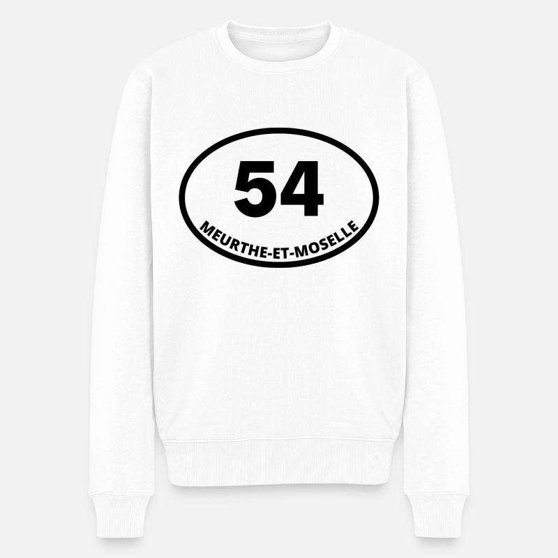 54 meurthe-et-moselle - Pull Premium bio Homme - blanc