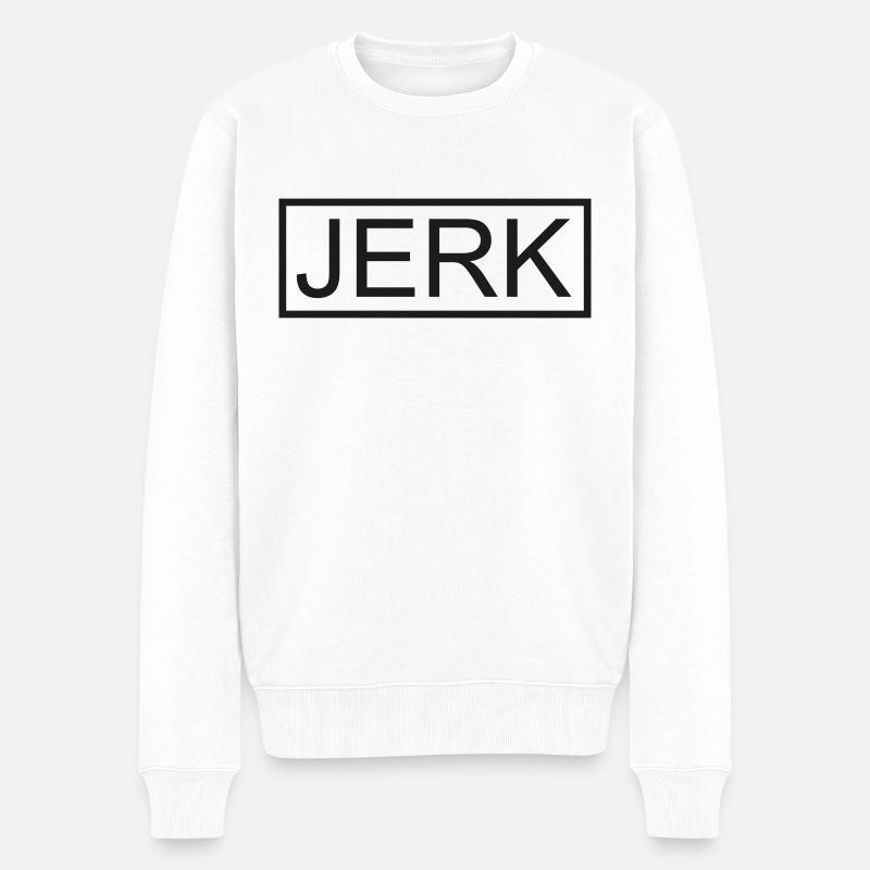 Jerk - Männer Premium Bio Pullover - Weiß