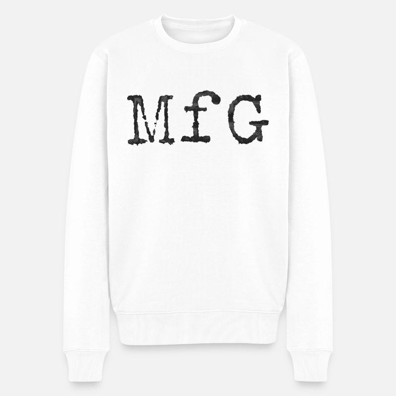 Mit freundlichen Grüßen - Männer Premium Bio Pullover - Weiß