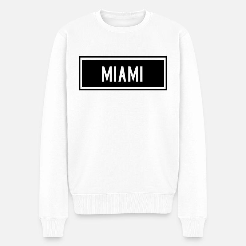Miami - Männer Premium Bio Pullover - Weiß