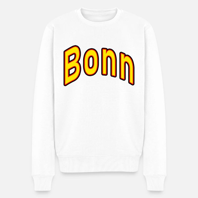 Bonn - Männer Premium Bio Pullover - Weiß