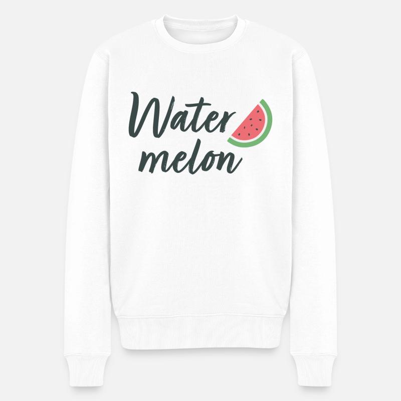 watermelon 1 - Männer Premium Bio Pullover - Weiß