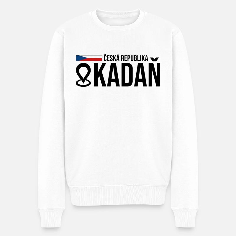 Erzgebirge Tschechien Kadaň - Männer Premium Bio Pullover - Weiß