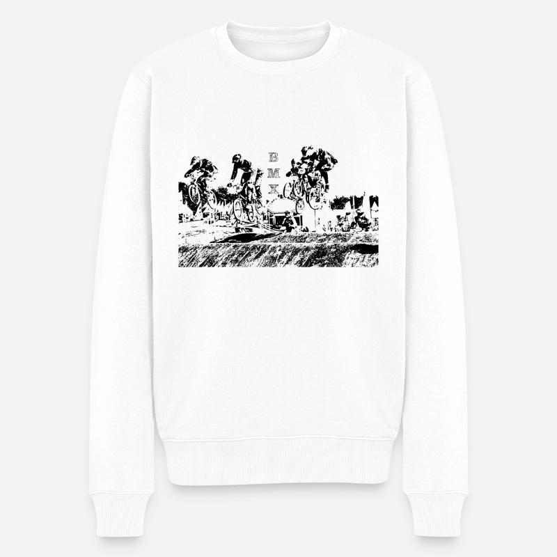 BMX - Männer Premium Bio Pullover - Weiß