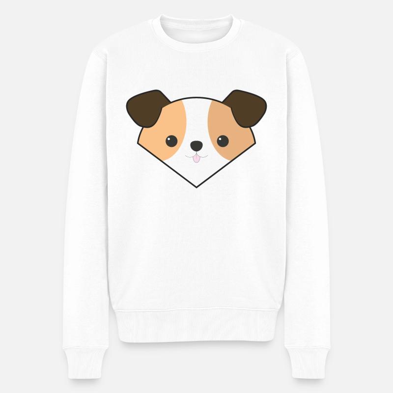 Chien simple mignon - Pull Premium bio Homme - blanc