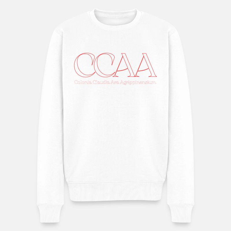 ccaa3 - Männer Premium Bio Pullover - Weiß