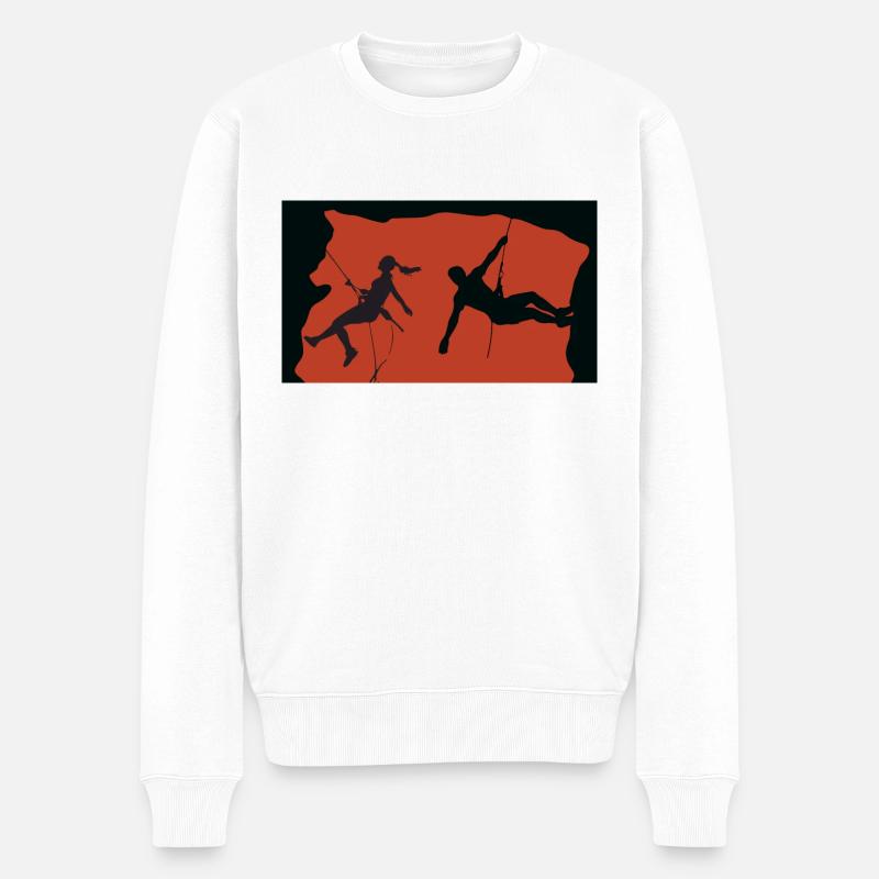 Rock Climbing - Männer Premium Bio Pullover - Weiß