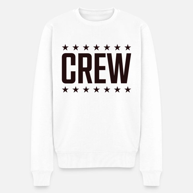 crew - Männer Premium Bio Pullover - Weiß