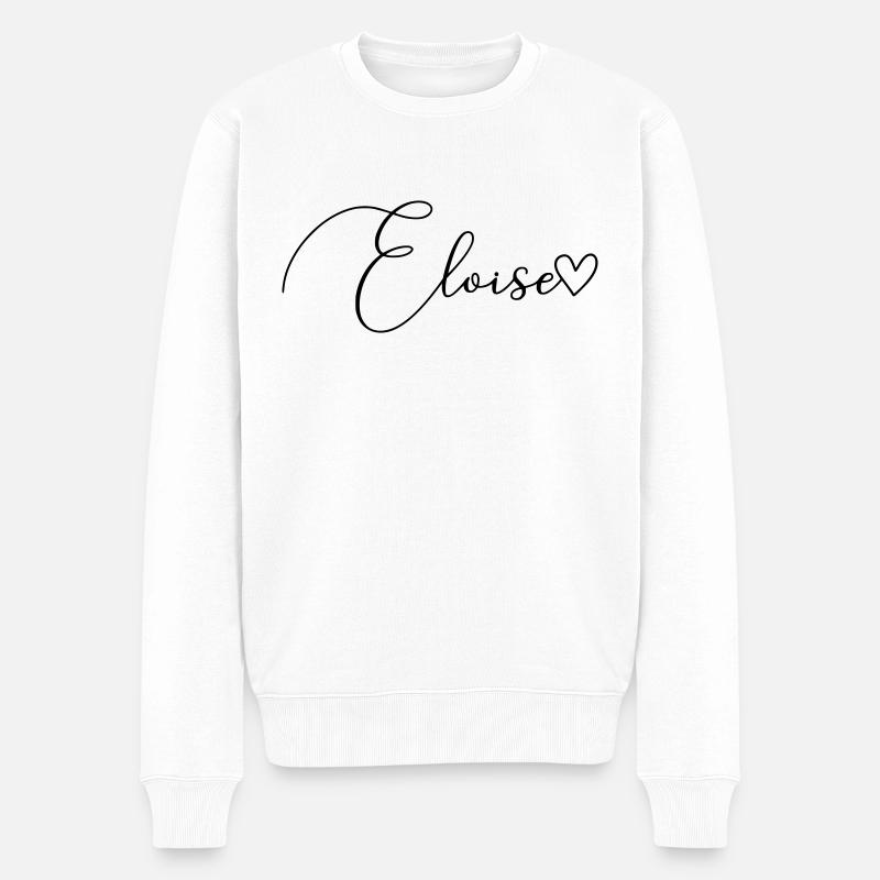 Eloise Name Vorname Mädchen - Männer Premium Bio Pullover - Weiß