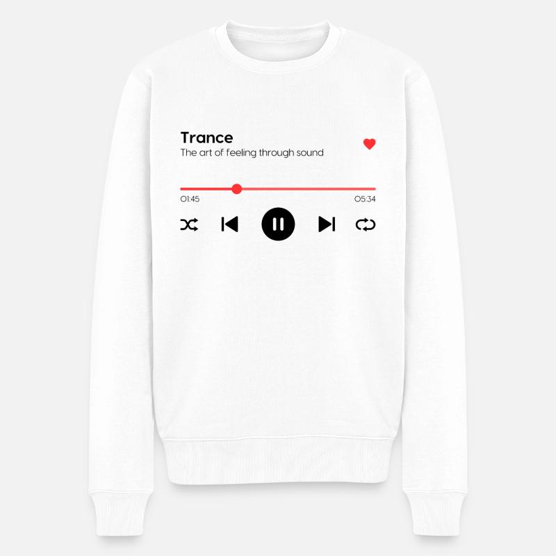 Trance - Männer Premium Bio Pullover - Weiß