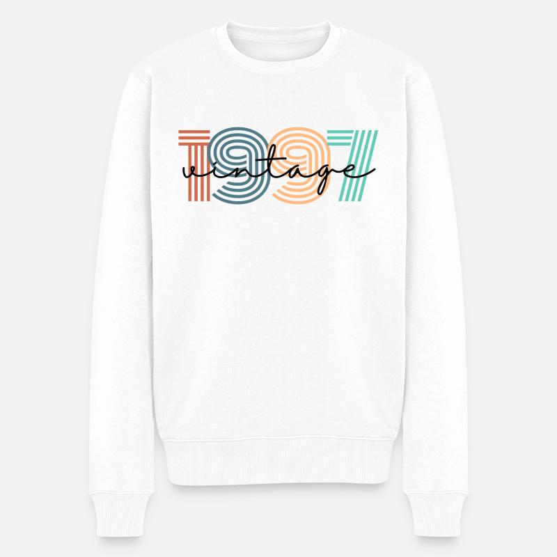 1997 vintage rétro - Pull Premium bio Homme - blanc