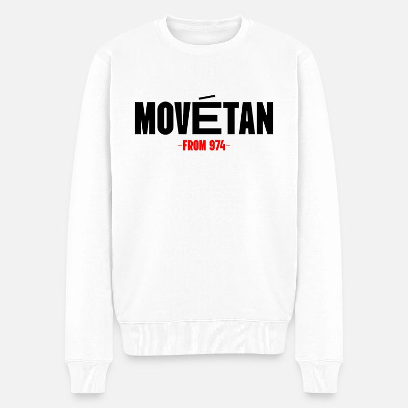 Movetan - Männer Premium Bio Pullover - Weiß