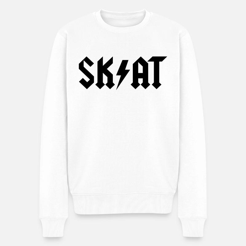Skat - Männer Premium Bio Pullover - Weiß