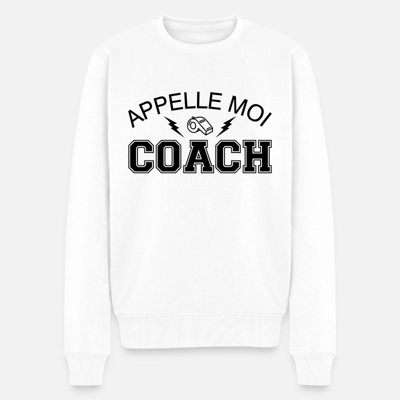Appelle Moi Coach - Pull Premium bio Homme - blanc