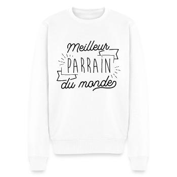 Meilleur parrain du monde - Pull Premium bio Homme - blanc - Devant - Thijin (182cm)