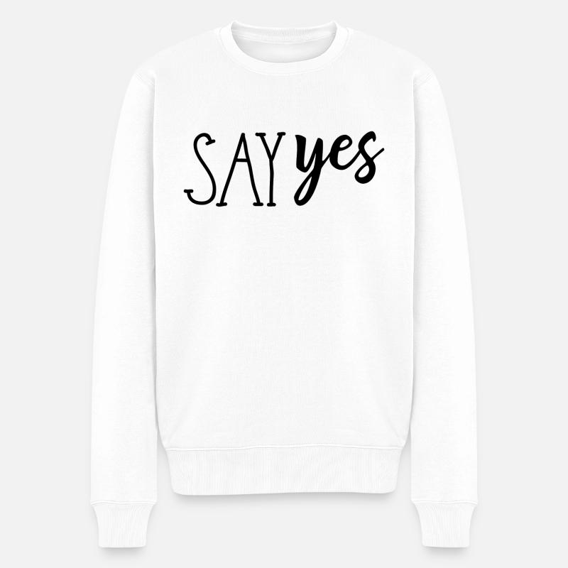 Dis oui - Pull Premium bio Homme - blanc