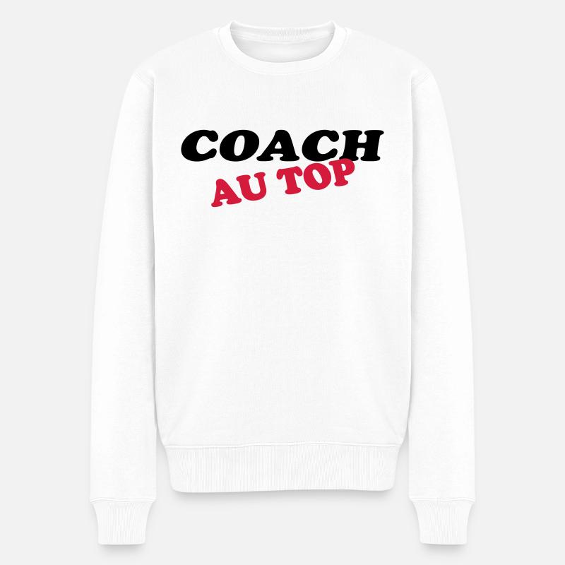 COACH AU TOP - Pull Premium bio Homme - blanc