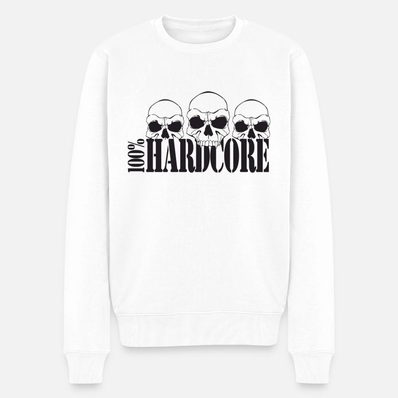 100% noyau dur - Pull Premium bio Homme - blanc