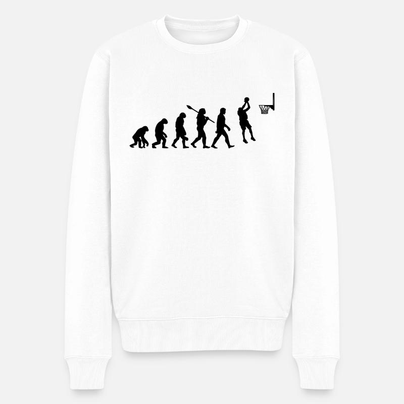 Entwicklung von Basketball - Männer Premium Bio Pullover - Weiß