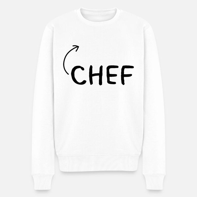 Chef travail humour cadeau - Pull Premium bio Homme - blanc