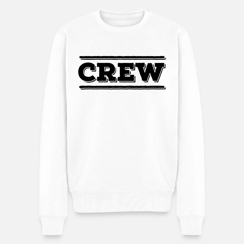 CREW Mitglied Team Staff Gruppe Mannschaft Kollege - Männer Premium Bio Pullover - Weiß