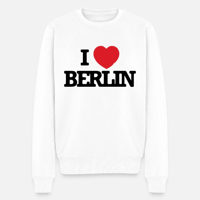 I love Berlin - Pull Premium bio Homme - blanc
