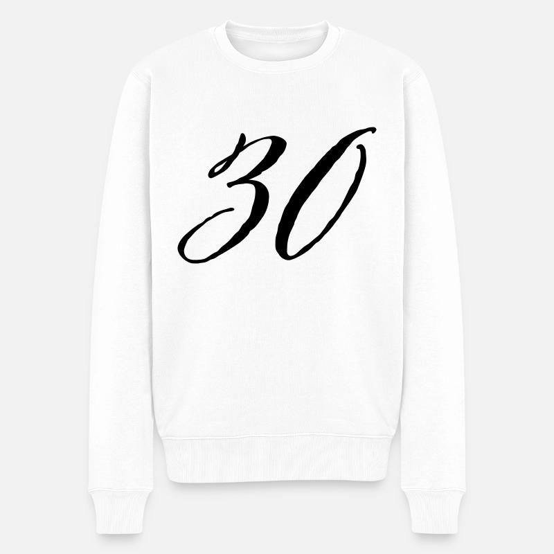 30e anniversaire 30 ans - Pull Premium bio Homme - blanc