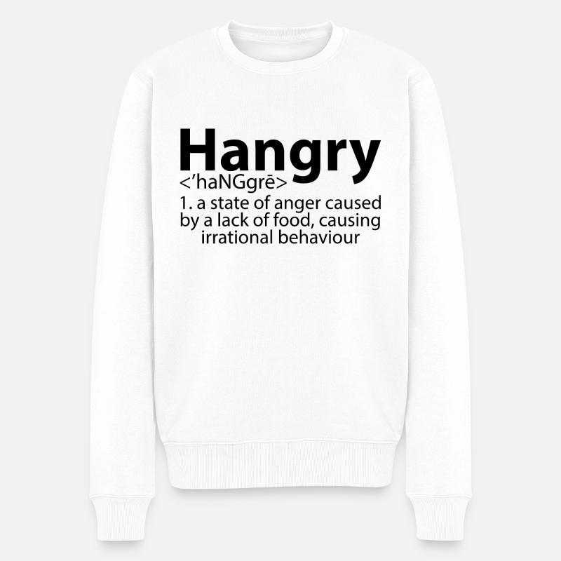 Hangry Définition 2 - Pull Premium bio Homme - blanc