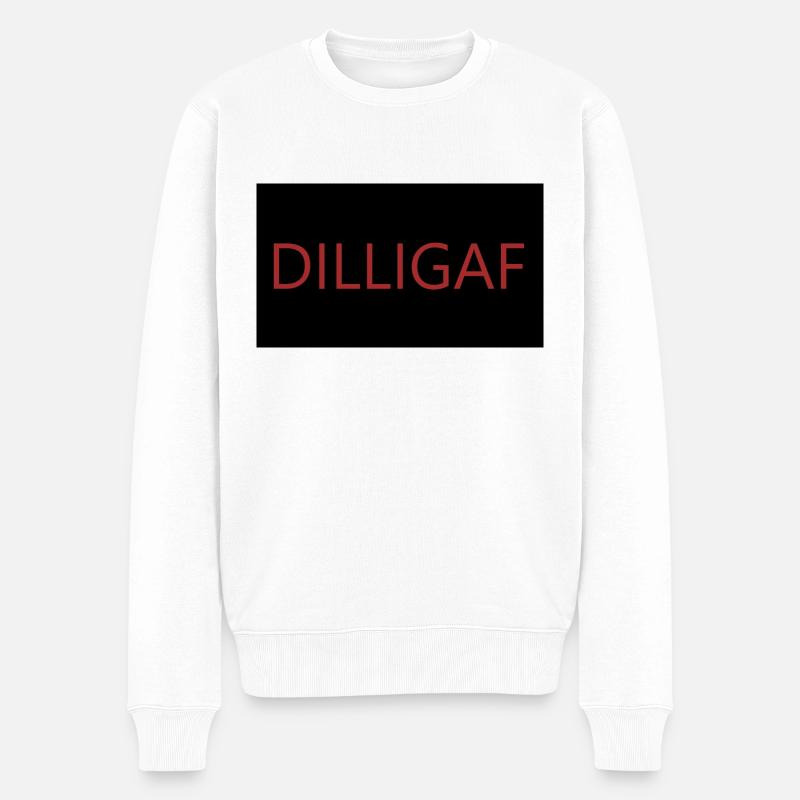 DILLIGAF Aufdruck - Männer Premium Bio Pullover - Weiß