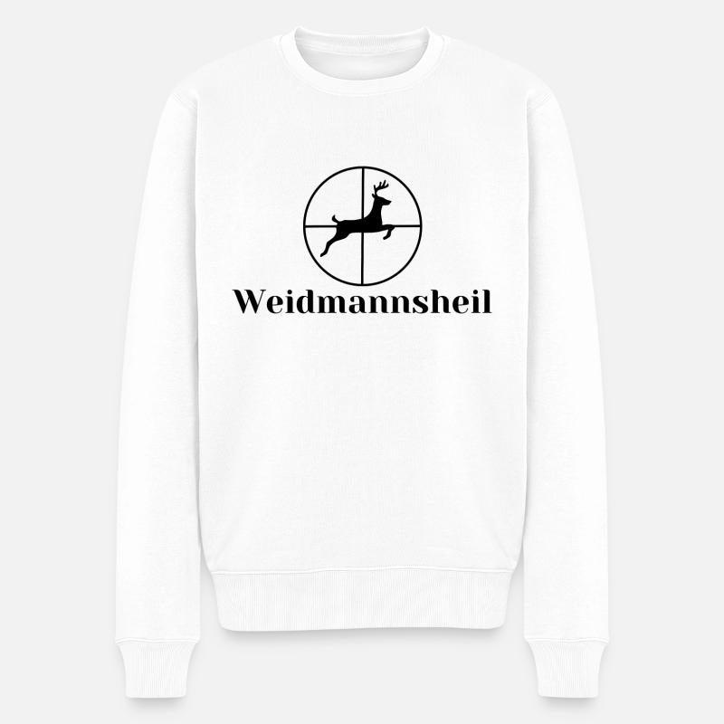 Weidmannsheil - Männer Premium Bio Pullover - Weiß