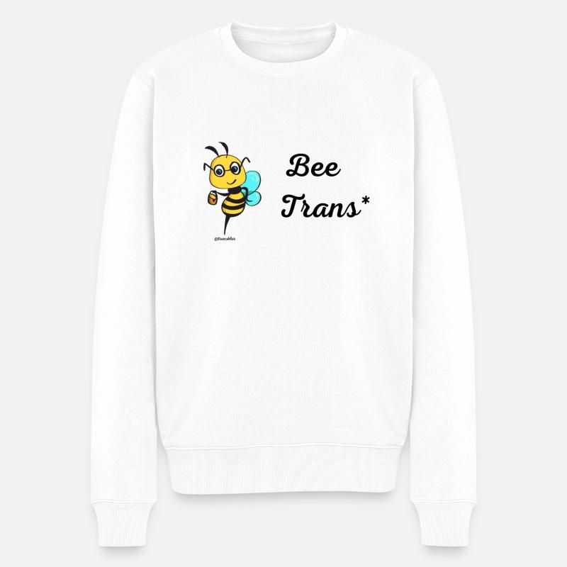 Bee Trans* 2 - Männer Premium Bio Pullover - Weiß