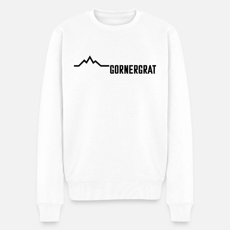 Gornergrat Mountain - Männer Premium Bio Pullover - Weiß