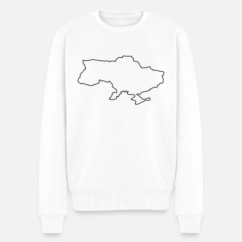 Aperçu de l’Ukraine - Pull Premium bio Homme - blanc