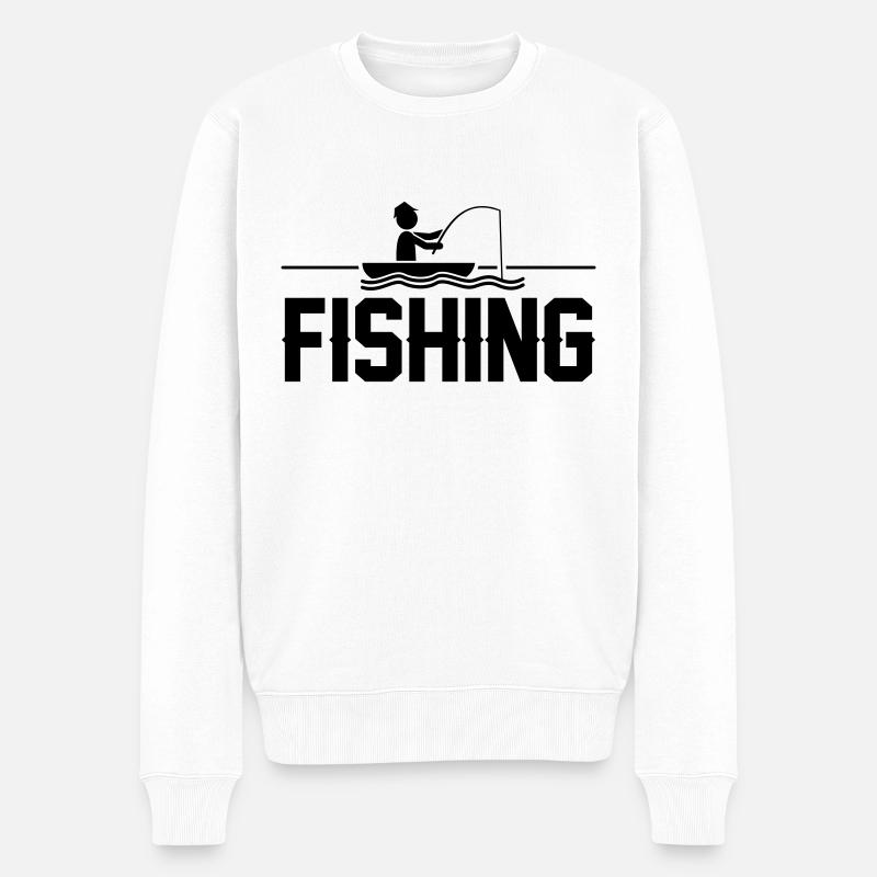 fishing 1 - Männer Premium Bio Pullover - Weiß