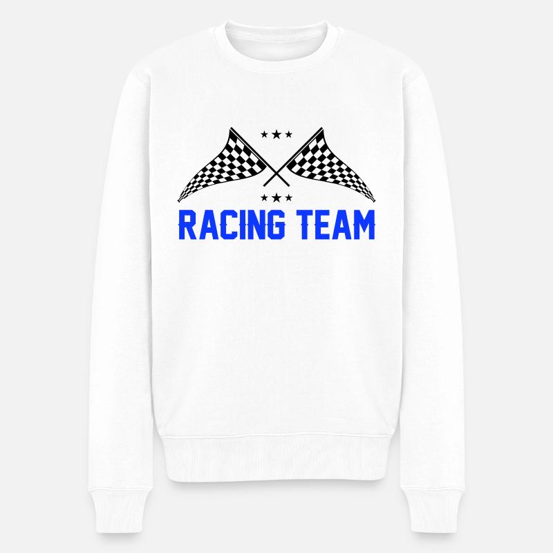 racing team 0 - Männer Premium Bio Pullover - Weiß