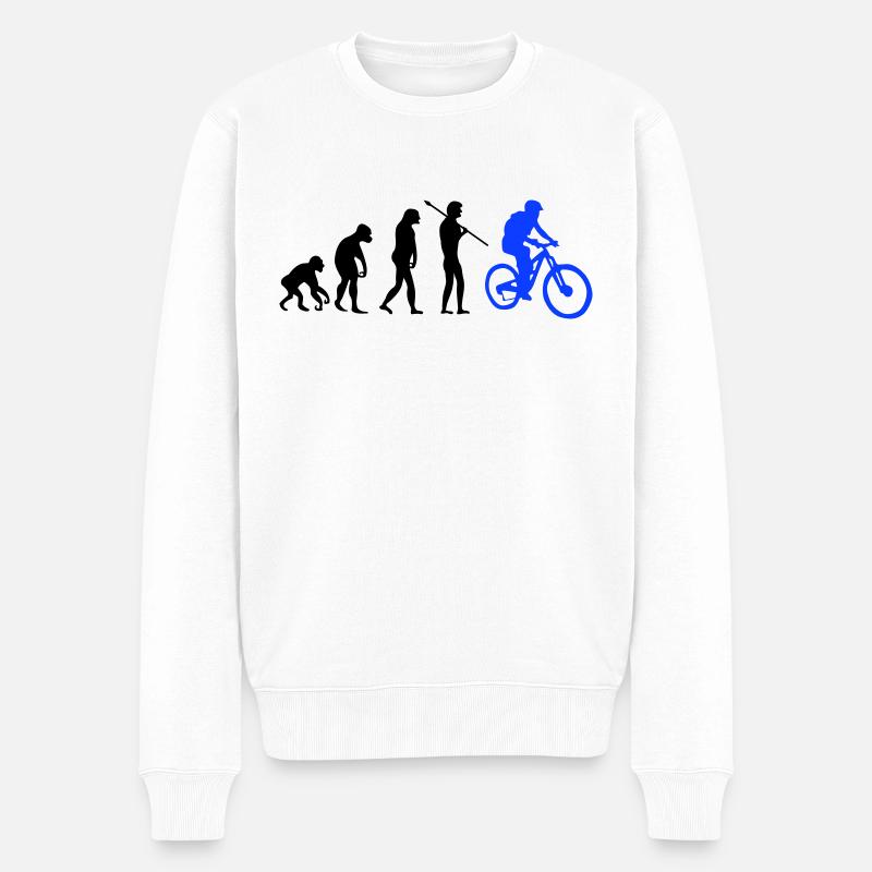 Biker Evolution - Men's Premium Organic Jumper - white