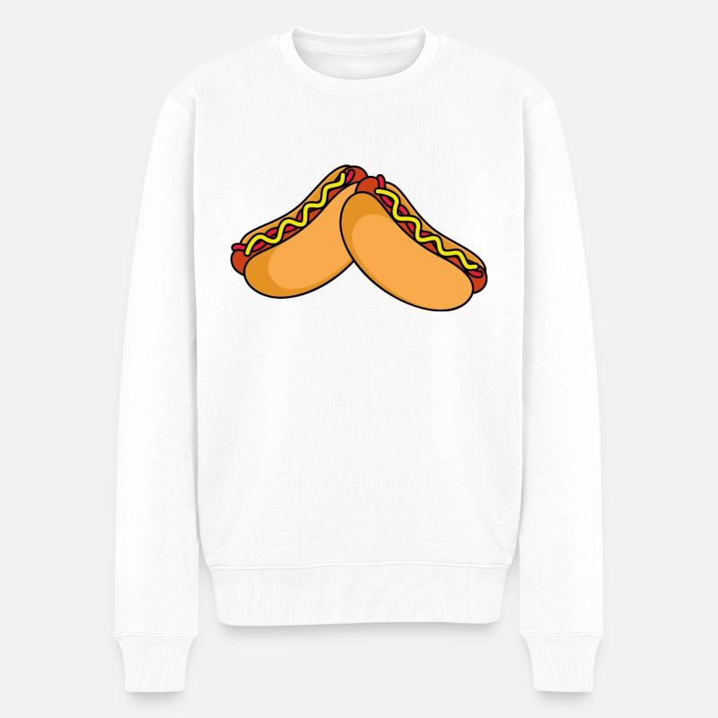 hotdogs - Männer Premium Bio Pullover - Weiß