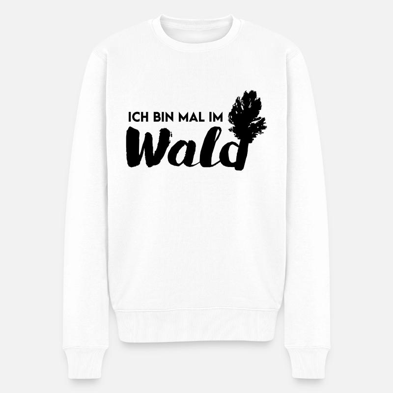 Im Wald - Männer Premium Bio Pullover - Weiß