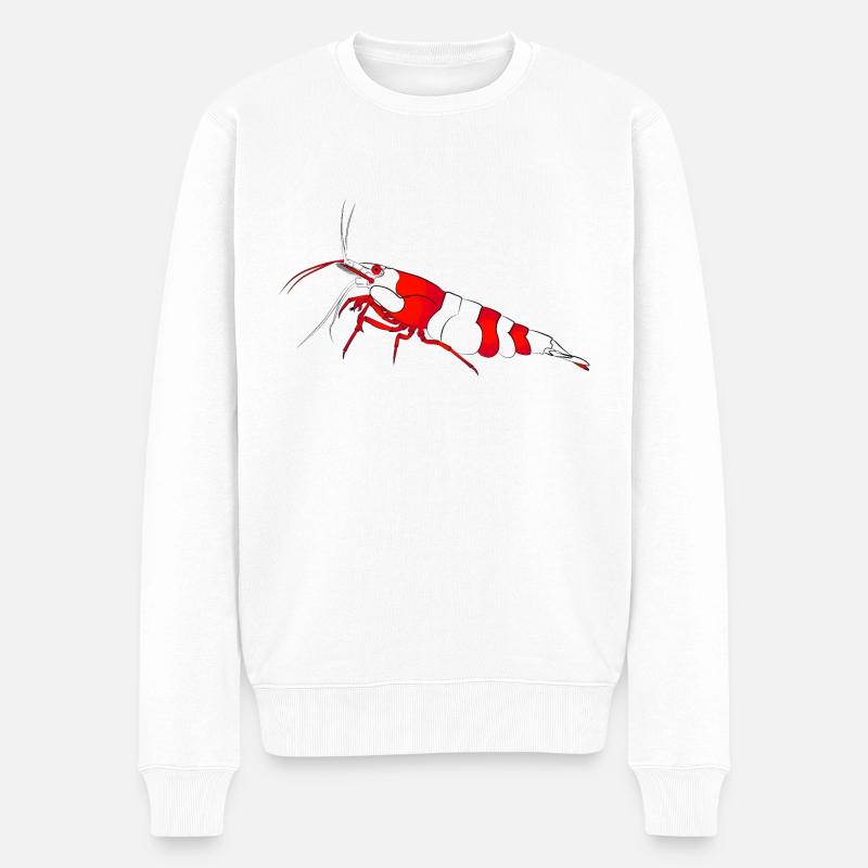 Garnele, shrimp Neocaridina davidi, Aquarium - Männer Premium Bio Pullover - Weiß