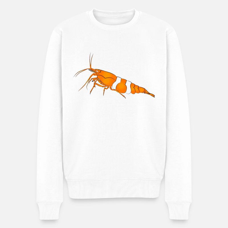 Garnele, shrimp Neocaridina davidi, Aquarium - Männer Premium Bio Pullover - Weiß