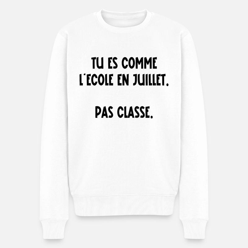 pas classe - Pull Premium bio Homme - blanc