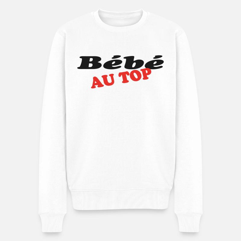 Baby AN SPITZE - Männer Premium Bio Pullover - Weiß