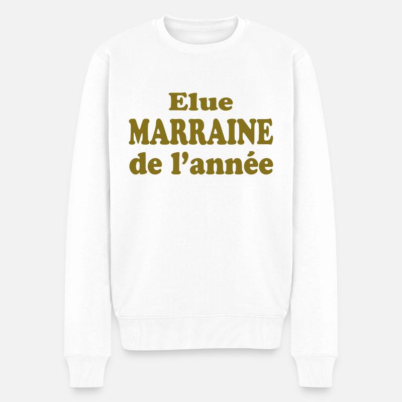 Elue Marraine de l'année - Pull Premium bio Homme - blanc