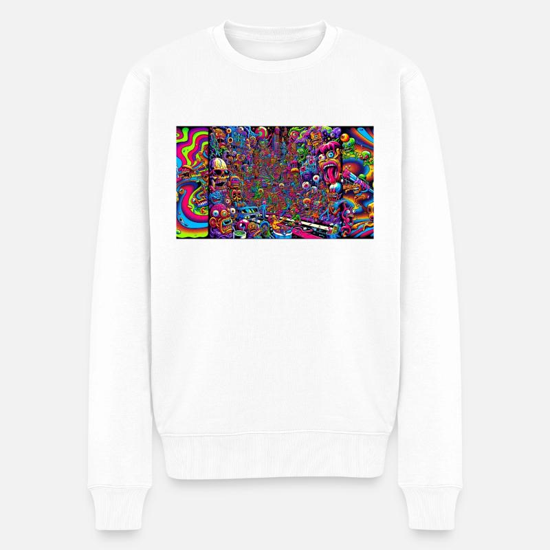 Sick - Männer Premium Bio Pullover - Weiß
