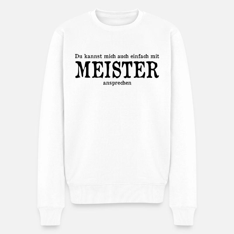 Meister - Männer Premium Bio Pullover - Weiß