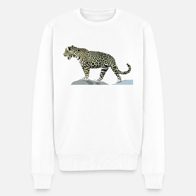 Charko le jaguar - Pull Premium bio Homme - blanc