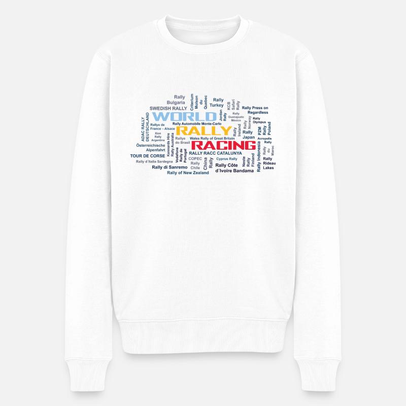 Course de rallye mondiale - Pull Premium bio Homme - blanc