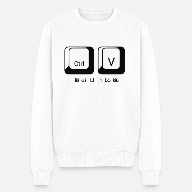 Paste hexa - Männer Premium Bio Pullover - Weiß