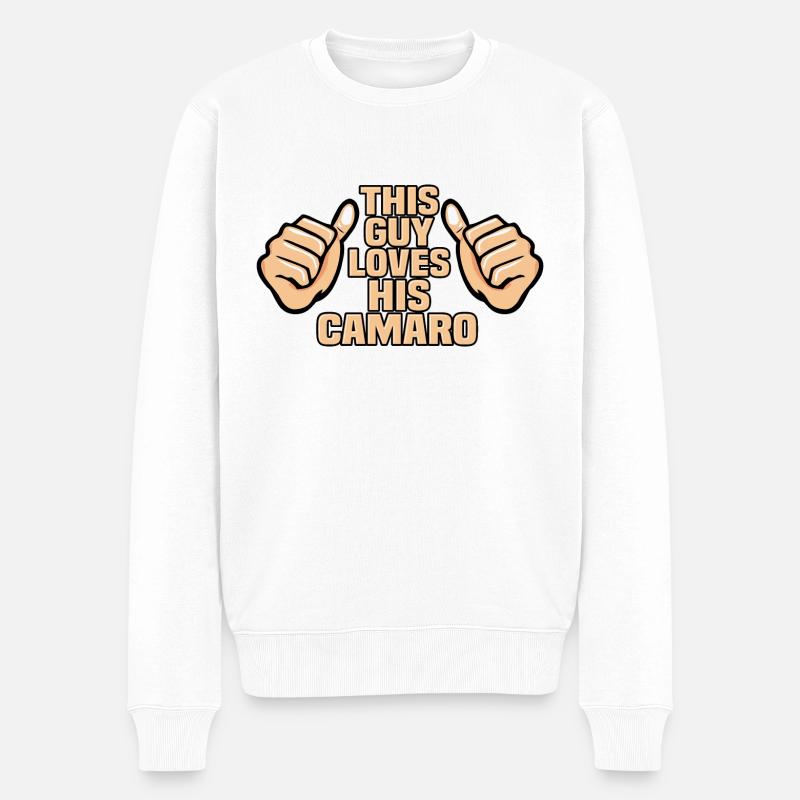 CE GARS AIME SON CAMARO - Pull Premium bio Homme - blanc